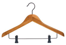 Load image into Gallery viewer, Bamboo Hanger - Traditional with Clips - Amber (100)