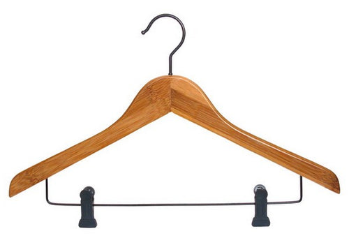 Bamboo Hanger - Traditional with Clips - Amber (100)