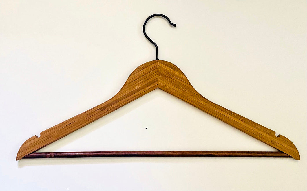 Bamboo Hanger - Traditional with Bar - Amber (25)
